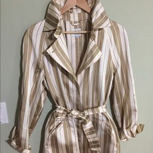 Armani Collezioni gold stripe trench coat